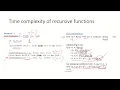 DSA11b - Time complexity of recursive functions Solved Examples
