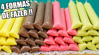 FIZ 55 Geladinhos Com APENAS 1 Base!! Com 4 Formas De Saborizar DIFERENTES é CREMOSIDADE PURA!