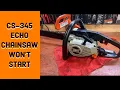 Echo CS-345 chainsaw won t start How to clean the carburetor