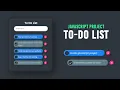 How To Create a To Do List App in Html CSS JS Javascript Project
