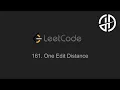 161 One Edit Distance LeetCode