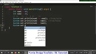 Java programming in pashto language Relational operators
