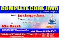 Core Java - java lang package