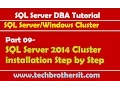 SQL Server DBA Tutorial 09 - SQL Server 2014 Cluster installation