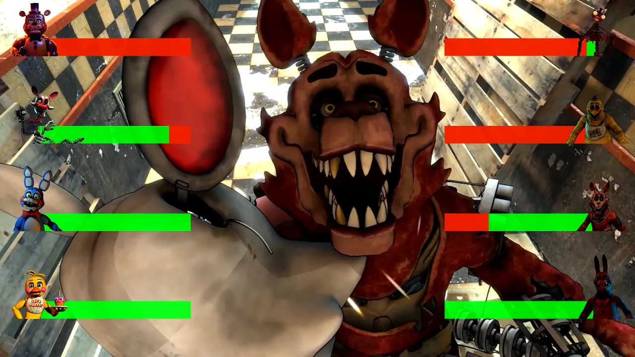 FNaF 2 Movie VS Fazbear Entertainment WITH Healthbars