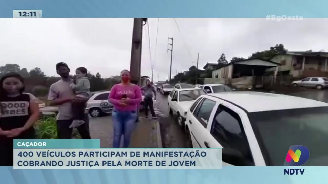 Caçador: 400 veículos participam de manifestação cobrando justiça pela morte de jovem