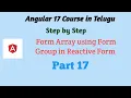 Building FormArray Using FormGroup in Angular Reactive Form A Complete Angular 17 Course in Telugu