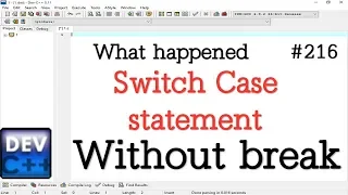 Write a program of switch Case without break