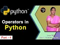 Learn Python - Part 4 Operators in Python Tamil