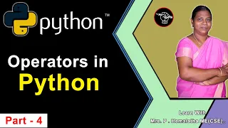 Learn Python - Part 4 Operators in Python Tamil