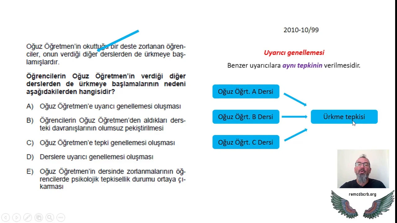 ÖP020 - PS02 - Pavlov Klasik Koşullama Pekiştirme Soruları (2010 - 2011)
