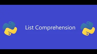 Python tutorial List Comprehension