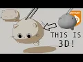 How I made this 2D 3D animation in Blender