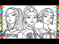 KPop Demon Hunters New Coloring Pages How to Color Rumi Mira Zoey Huntrix