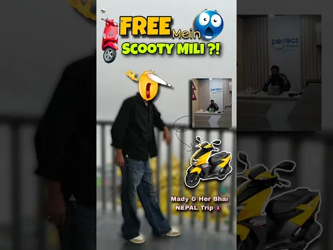 Scooty FREE Mein?! 😱🛵🇳🇵|| #shorts #minivlog #ashortaday #vlog #cat #funny
