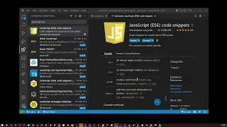 VSCode JavaScript ES6 Code Snippets Extension How To Use Tutorial