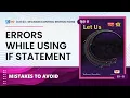 Let Us C Solutions C Programming Errors while using If Statements in C language
