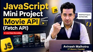 Learn Movie API in JavaScript Full Live Coding Class JavaScript fetch api Full Stack Web Dev