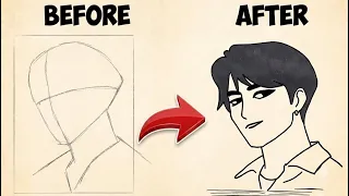 Çok kolay anime çizimi || adım adım eğitim videosu ￼