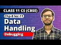 Chapter 8 Data handling Debugging Class 11 Computer Science Class 11 Python