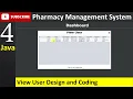 4 Pharmacy Management System in java - View User Page JFrame Mysql Database Netbeans IDE