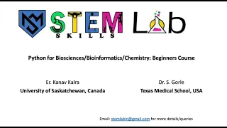 STEMskills lab - Python For Bio-sciences Introduction
