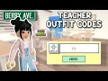TEACHER OUTFIT CODES FOR BERRY AVENUE BROOKHAVEN RP BLOXBURG ALL ROBLOX GAMES THAT ALLOW CODES