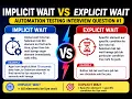 Implicit Wait vs Explicit Wait Automation Testing Interview Question