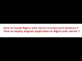 How to deploy angular application in Nginx web server in Linux ec2 instance