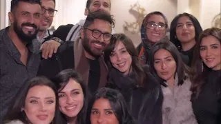 عزومة سحور تامر حسني وبسمة بوسيل ومي عمر ومحمد سامي ونجوم الفن دندنها