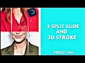 3 SPLIT SLIDE AND 3D STROKE ON ALIGHT MOTION PREST XML