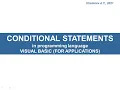 3 Conditional statements in programming language Visual Basic VBA