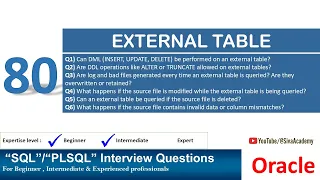 Oracle PL SQL interview question External Table related questions Oracle DB