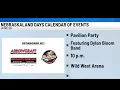 NEBRASKAland Days Calendar of Events June 20th 2026