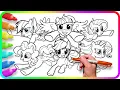 Coloring Pages MY LITTLE PONY - 6 Friends How to color My Little Pony Easy Drawing Tutorial MLP