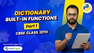 Dictionary Functions in Python Part 1 CBSE Class 12 Computer Science Quick Revision 2026