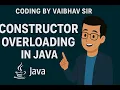 Constructor overloading in java method vs constructor in java