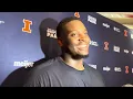 Nebraska postgame Illini offensive lineman Brandon Henderson