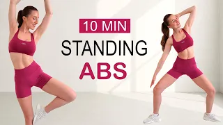 10 Min STANDING BELLY FAT BURN Workout | Daily Routine, No Jumping, No Repeat, No Equipment