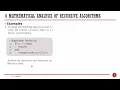 Lesson 12 - Mathematical Analysis of Recursive Algorithms