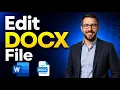 How To Edit DOCX File Without Microsoft Word GroupDocs Editor App Tutorial 2026 Guide