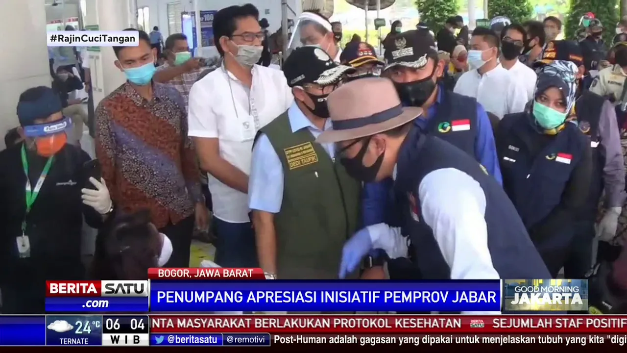Ribuan Wisatawan di Puncak Jalani Rapid Test dan Swab. 