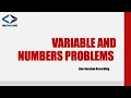 Session 3 Variable and Number Problems
