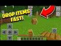 Minecraft - How To Drop Items Fast in MCPE F5 Fast 1 14