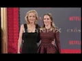 Gillian Anderson with her daughter Piper - The Crown premiere red carpet