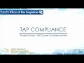 TAP Compliance Student Guide - TAP Course Compliance Form