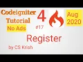 How to Register in Codeigniter 4