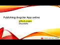 Publishing Angular to github pages