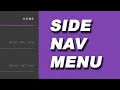 Modern Animated Sliding Purple Black Side Nav Menu Bar Tutorial HTML5 CSS3 2019