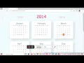 full year calendar using HTML CSS and JAVASCRIPT